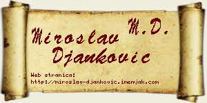 Miroslav Đanković vizit kartica